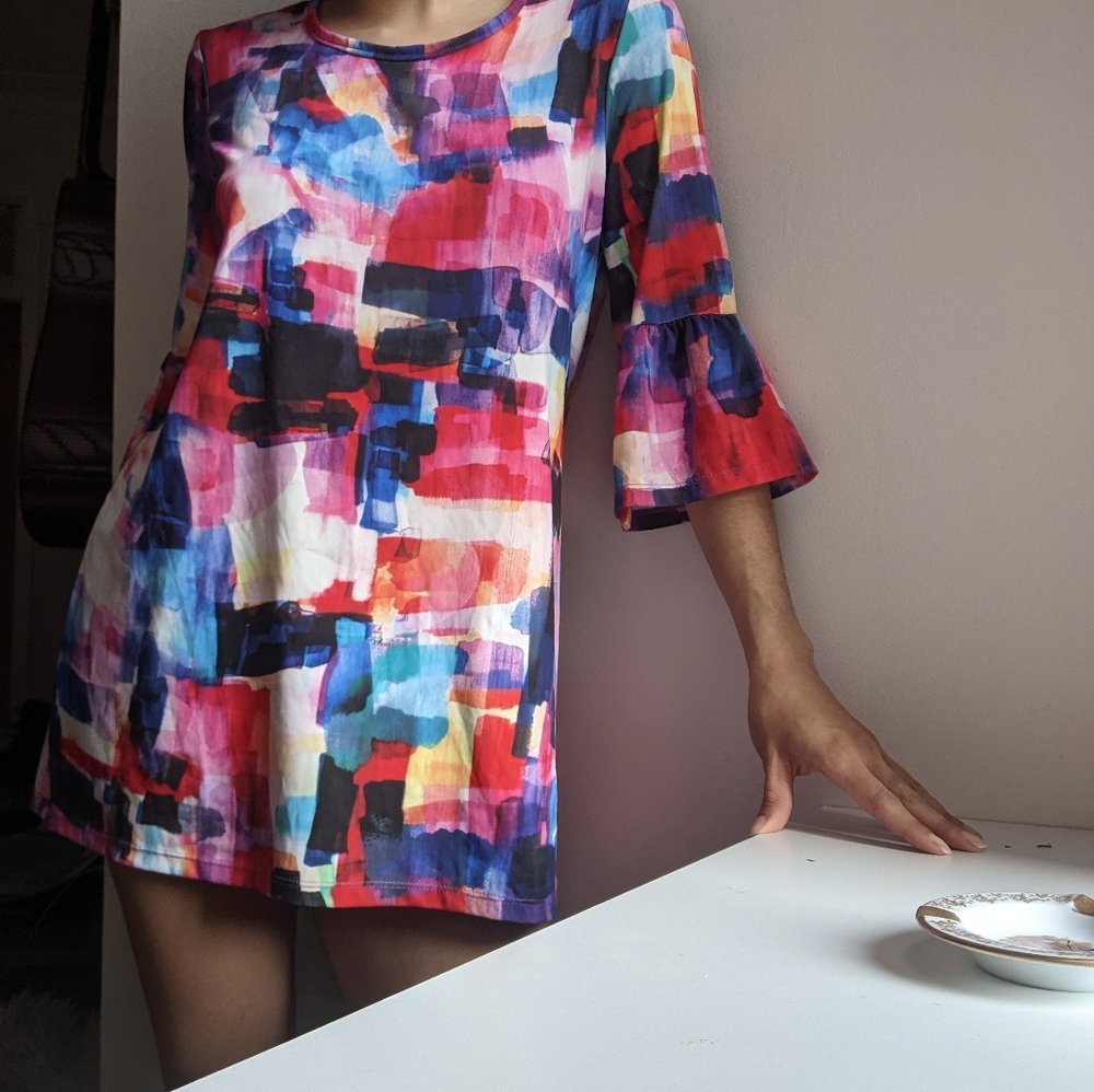 Pure abstract go-go girl mini dress 1960